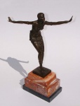 Chiparrus - escultura em bronze 33x48cm da eupean bronze fine art base de mármore
