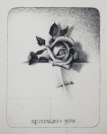 Reynaldo Fonseca - Gravura assinada numerada 46x56cm com moldura da coleção de bico de pena do artista
