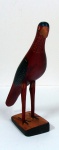 Bento Sumé - escultura de pássaro em madeira pintada 28x35cm excelente trabalho na madeira