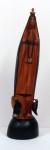 Bento Sumé - imagem de santo em madeira Nossa senhora 14x44cm, trabalho estilizado
