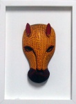 Máscara de onça de origem africana 26x36cm