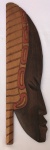 Talha em madeira formato rosto   Medidas 15x57 cm
