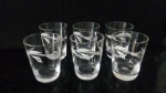 Seis taças em cristal  de licor / copo de shot, anos 80