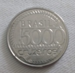 Moeda 5000 Cruzeiros Tiradentes ( 1792 - 1992)