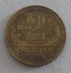 Moeda Brasil - 2 Cruzeiros 1946