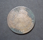 moeda de Portugal, Rara XX reis de 1848, estimada R$ 70,00