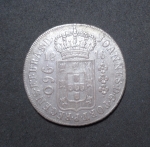 moeda de prata do Brasil, 960 reis de 1816 Rio, variante 20a