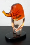 ALDEMIR MARTINS, Elefante - Escultura em acrílico - 18x12x8 cm - Peça Assinada