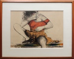 DAREL, Figura - serigrafia 44/100 - 35x50 cm - acid