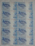 COLECIONISMO - Conjunto com 10(dez) cédula de 2 reais flor de estampa sequencial. 1014 à 1023
