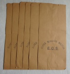 COLECIONISMO - Militaria - Lote com 6 Sacos antigo do Supermercado Militar - E.C.S.