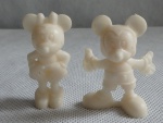 Colecionismo - Série de bonecos Walt Disney da Coca-cola com 2 bonecos brancos. Com 5 cm cada. Raro.