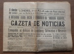 COLECIONISMO - HISTÓRIA - Jornal - Gazeta de Notícias - Edição de 1 de fevereiro de 1945 - Raríssimo jornal com notícias da Segunda Guerra Mundial.