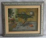 CAVALIERE - ÓLEO SOBRE TELA - PAPAGAIO - MED. 50CM X 60CM APROX.