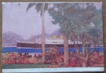 BILHETE POSTAL COLORIDO - Royal Mail "Highland" Vessel et Rio de Janeiro. Med. 11cm x 15cm