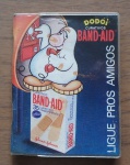 Colecionismo - Agenda de endereço e telefone Band-aid - primeira capa com perdas provocada por traças.