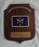 Escudo da FAB (Força Aérea Brasileira) - Estado Maior da Aeronáutica. Apresenta o símbolo da espada