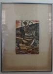 Serigrafia  Jardim 3 - 1/10  assinada e datada CID  1981 Med. 44cm x 60 cm, Com moldura e proteção de vidro  Apresenta mancha, com marcas do tempo.