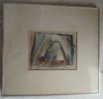 Kaplan (1988)  Nanquim  Abstrato  Ass. CID  Méd. 24x30cm sem moldura  56x60cm com  moldura e proteção de vidro