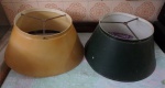 Lote com 2 cúpulas em metal para abajur   diam 40 cm