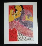 GRAVURA - REPRODUÇÃO DO QUADRO DE HENRI MATISSE - ASIA 1946 . MED. 31CM X 38CM