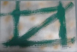 PINTURA ÓLEO SOBRE CARTÃO  - ABSTRATO - ASS. CID. MED. 35X50cm