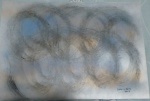 PINTURA ÓLEO SOBRE CARTÃO - ABSTRATO - ASS. CID. MED. 35X50cm