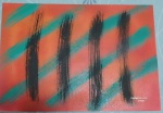 PINTURA ÓLEO SOBRE CARTÃO FINO - ABSTRATO - ASS. CID. MED. 35X50cm