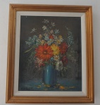 L. Wong, Vaso de Flores, Óleo sobre tela, 29 alt X 25 larg (cm), acie 