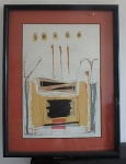 ELIZABETH CORTELLA, gravura, datada de 1995, tiragem 35/90, medindo 31 x 47 cm. com moldura e proteção de vidro.