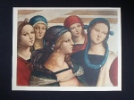RAFFAELLO - SPOSALIZIO - GRAVURA ITALIANA NUMERADA N.º 305 - Sem moldura - Med. 32cm x 25cm