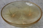 R.LALIQUE - Volubilis bowl na cor Ambar, catalogo Marcilhac numero 383, diâmetro 21 cm.