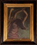 CLÓVIS GRACIANO - Danca, óleo sobre tela medindo 26 x 19 cm, datado 1942.