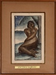 ANTONIO GOMIDE - Mulata, aquarela assinada, medindo 20 x 13 cm medidas sem moldura.