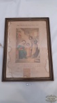 Quadro de Santinho Emoldurado Datado 1916 . Medidas: 27 comprimento x 37 largura.