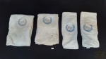 Jogo de 4 toalhas de banho mongramadas  Budemeyer.Medidas: toalhas  de rosto, 50 cm x 80  banho 70 cm x 135 cm