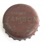 Tampinha de garrafa antiga Bebidas Zambon, com vedante em cortiça, qualidade conforme fotos