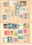Nações Unidas coleção com 25 selos universais novos, sem repetição, em um antigo álbum Schaubek