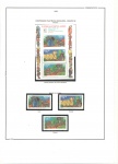 Brasil 1996 bloco e selos destacados "Lendas Populares"; parte de uma coleção em folha de Álbum Tafisa contendo o bloco Rhm B106 e os selos destacados C-2011 a C-2013. Qualidade Mint com protetores. Valor catálogo + R$ 110,00