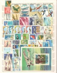 Coleção Temática Aviação, com 50 selos e 1 bloco universais diferentes. Qualidade conforme fotos