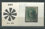 Brasil Império Carimbo Mudo P A 1881, sobre 100 Réis