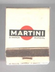 Caixa de Fósforo antiga promocional da bebida Martini