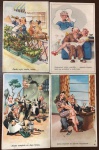 04 Cartões postais tipográficos satíricos  dos anos 70 e 80  conforme imagem