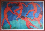 HENRY MATISSE - Linda reprodução do famoso quadro A DANÇA. Med. 71x102 cm. Envidraçado e emoldurado.
