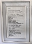 QUADRO - "Poema envidraçado e emoldurado" - CAMA - Rita Houtial.  Impresso. Med. 111x81 cm.
