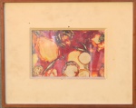 QUADRO - RUTH - "Frutas", Assinado e datado 70. Envidraçado e emoldurado. Med. 21x13 cm e moldura 40x32 cm.