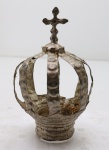 METAL - Coroa para santa em metal espessurado a prata. Alt. 11 cm.