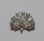METAL - Resplendor para santo em metal espessurado a prata. Alt. 4 cm.
