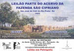 Leilão parte do acervo pertencente a FAZENDA SÃO CIPRIANO - São José Vale do Rio Preto - RJ - 1835