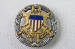 Antigo Distintivo de Quepe Americano - das forças Armadas - Guerra do Vietnã.